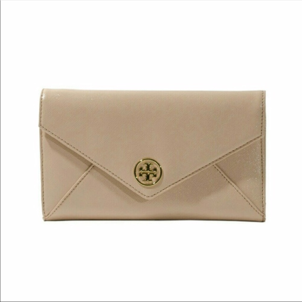Tory Burch Robinson Leather Wristlet
